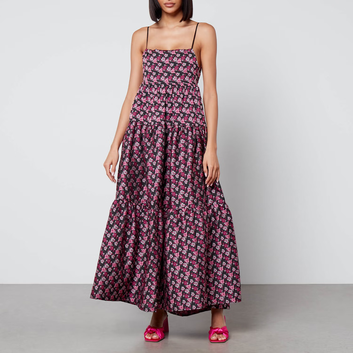 Sister Jane Glade Floral Satin-Jacquard Maxi Dress | The Hut (UK)