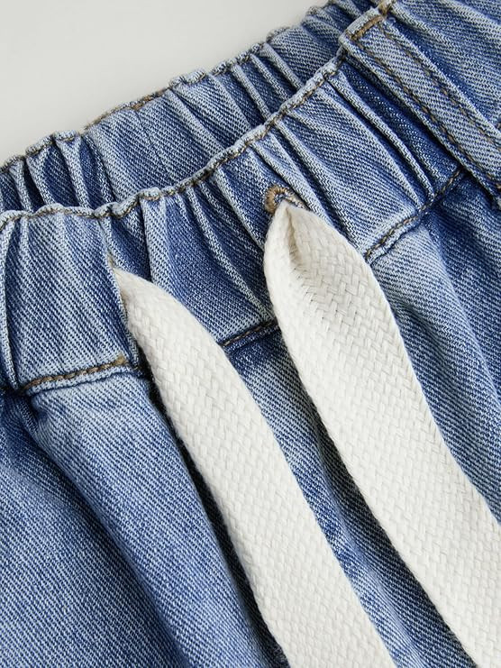 CIDER Wide Leg Jeans High Wasited Drawstring Baggy Denim Pants with Pockets | Amazon (US)