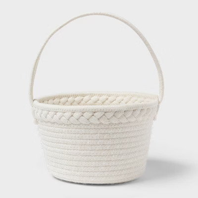 Round Rope Decorative Easter Basket White/Iridescent - Spritz™ | Target