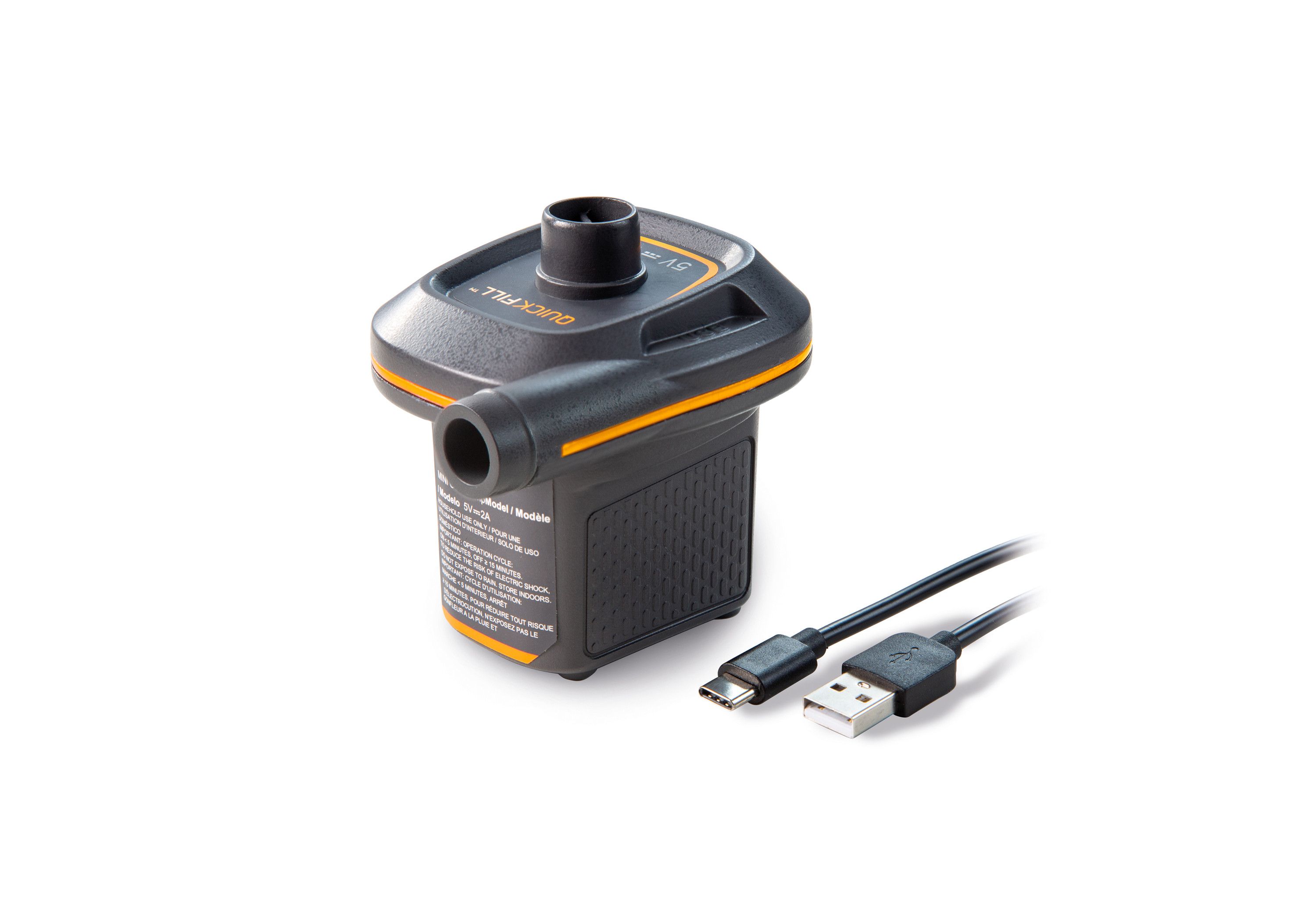Intex Mini USB Powered Air Pump with 3 Nozzles for Inflatables, Air Mattress Beds, Toys - Small B... | Walmart (US)