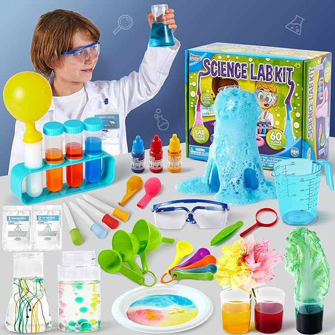 Klever Kits Science Lab Kit for Kids 60 Science Experiment Kit with Lab Coat Scientist Costume Dr... | Amazon (US)