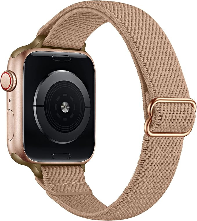 SICCIDEN Slim Stretchy Bands Compatible with Apple Watch Band 41mm 40mm 38mm 45mm 44mm 42mm, Elas... | Amazon (US)