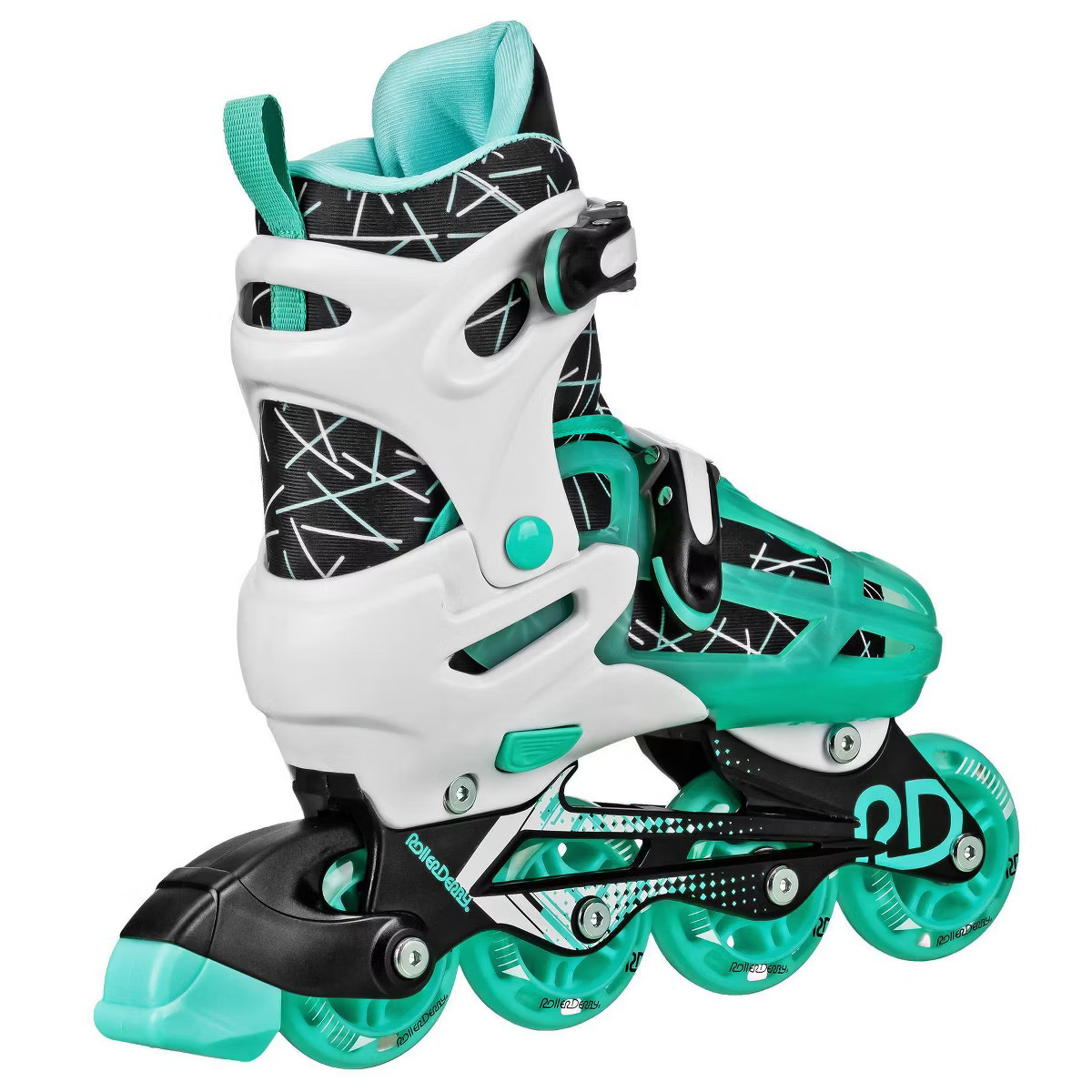 Roller Derby Mint Prodigy Kids' Adjustable Inline-Quad Combo Skates - White/Mint Green | Target