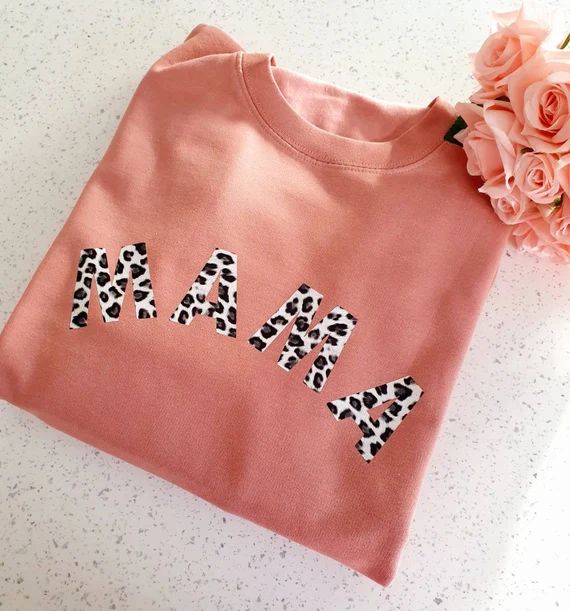 Leopard Mama Jumper - gift for mum - New Mum sweater - gift for her - Mama Sweater - Mama jumper ... | Etsy (US)