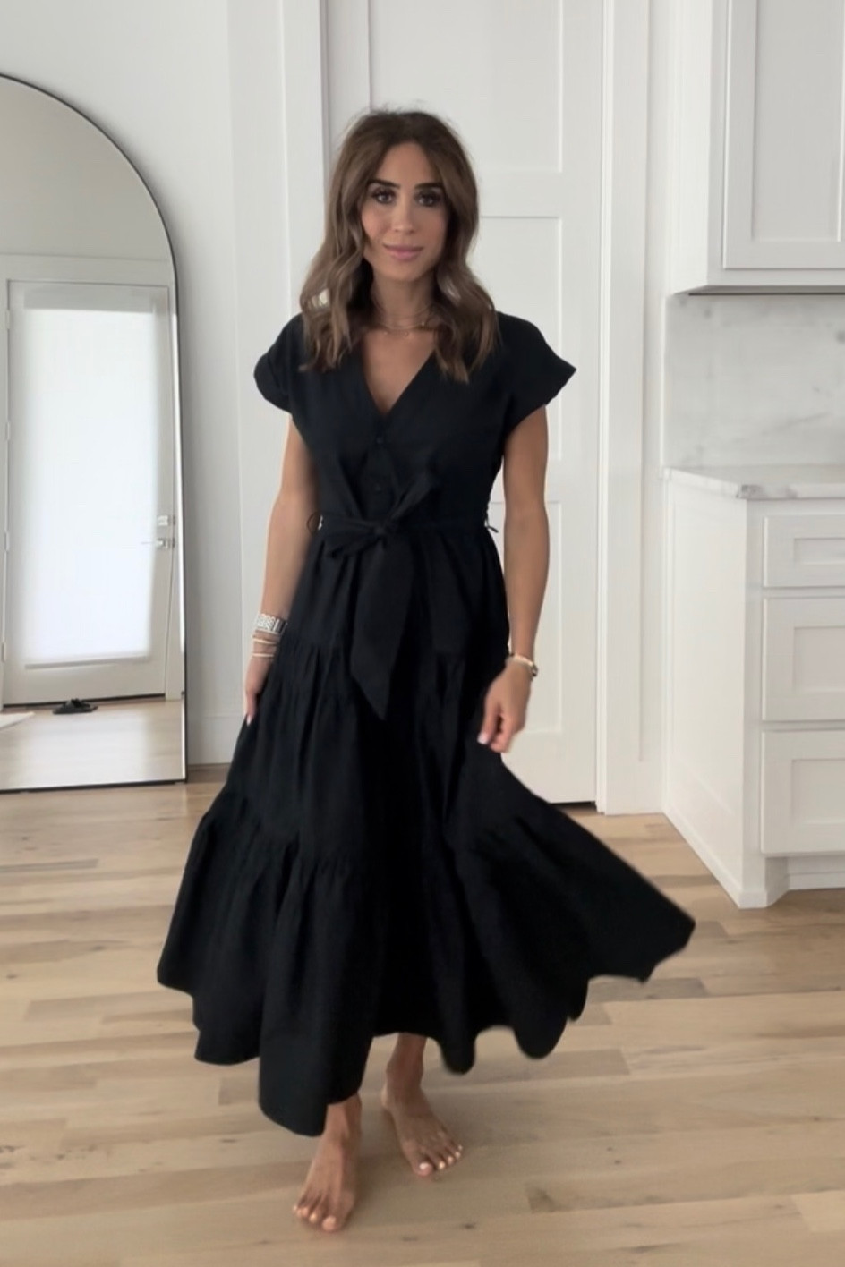 Black ruffle flowy dress size xxs petite use code AFLTK 

#LTKfindsunder50 #LTKSale #LTKfindsunder100