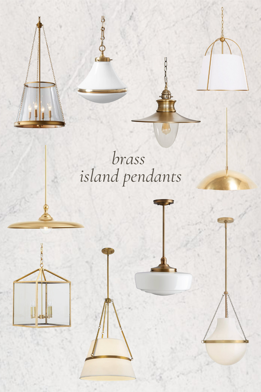 A round up of my favorite brass kitchen island pendants!  

 #LTKHome