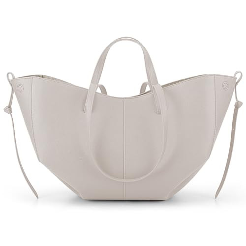 Vegan Leather Tote Handbag Large Capacity Top-handle Purse Shoulder Bags for Woman Trendy Tote Top Handle Satchel | Amazon (US)
