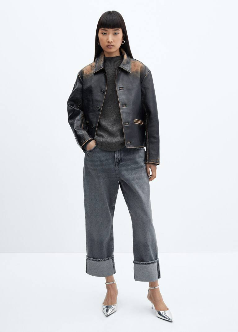 Oversized perkins-neck sweater -  Women | Mango USA | MANGO (US)