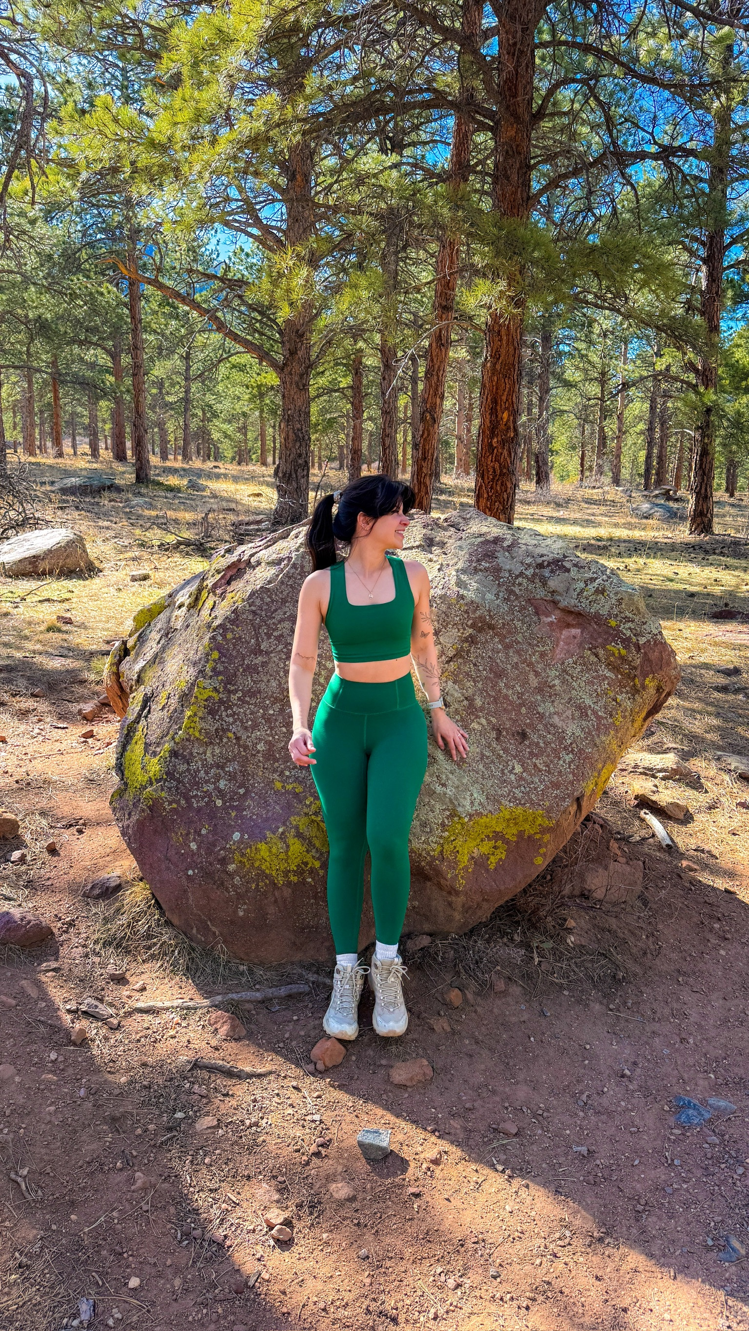Free People Movement outfit | Hiking outfit | Trail outfit | Travel outfit | Running outfit | Spring outfit | Summer outfit | Hike outfit

Wearing: 
Free People win win bra
Free People never better 7/8 legging 
Merrell Moab 3 boot poplar 
Smartwool everyday athletic crew socks

#LTKTravel #LTKActive #LTKSeasonal