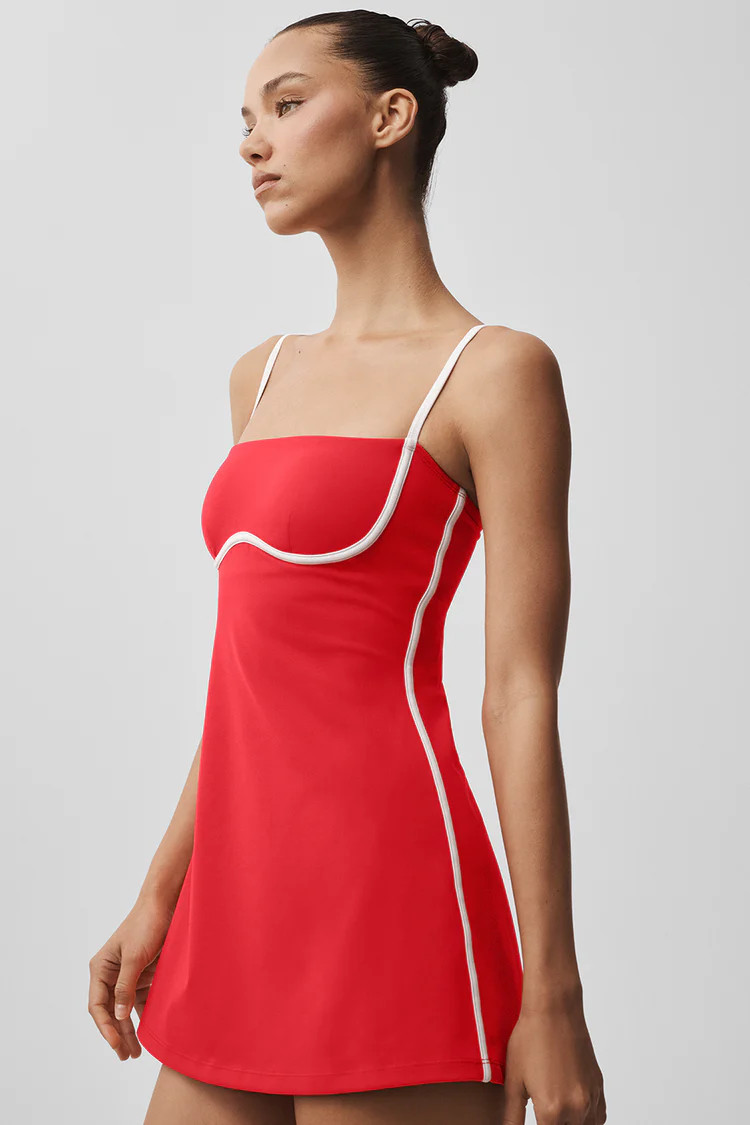 Airbrush Streamlined Dress - Bright Red/White | Alo Yoga (US)