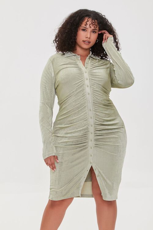 Plus Size Ruched Shirt Dress | Forever 21 (US)