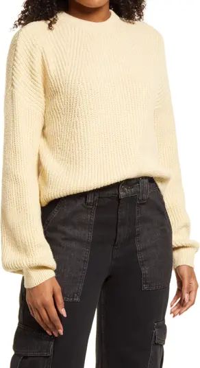 Rib Crop Crewneck Sweater | Nordstrom