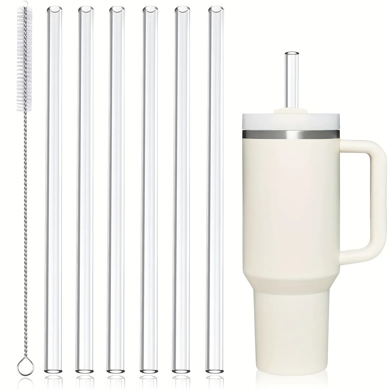Tumbler Replacement Straw Compatible With 20oz/30oz/40oz Stanley Cup, 6pcs Reusable Straws With C... | Temu Affiliate Program