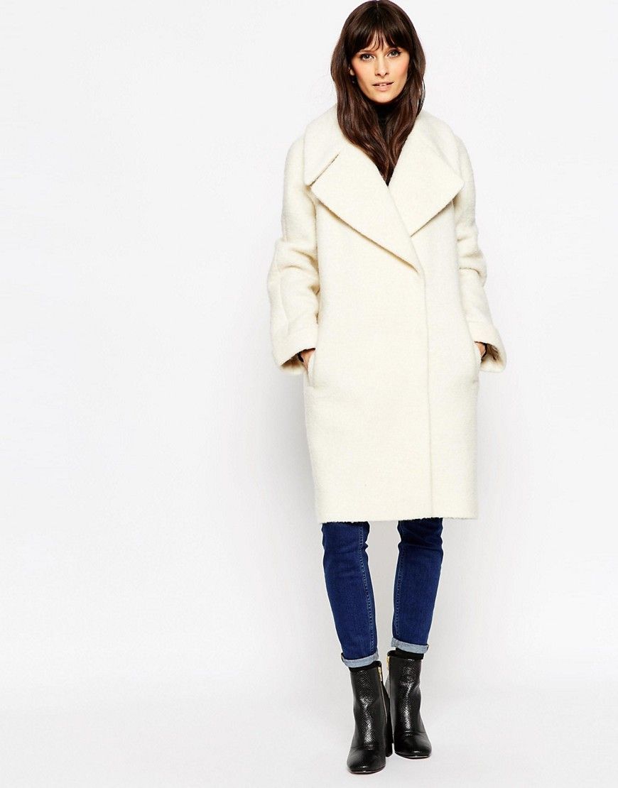 ASOS Coat in Oversized Fit with Turn Back Cuff | ASOS UK
