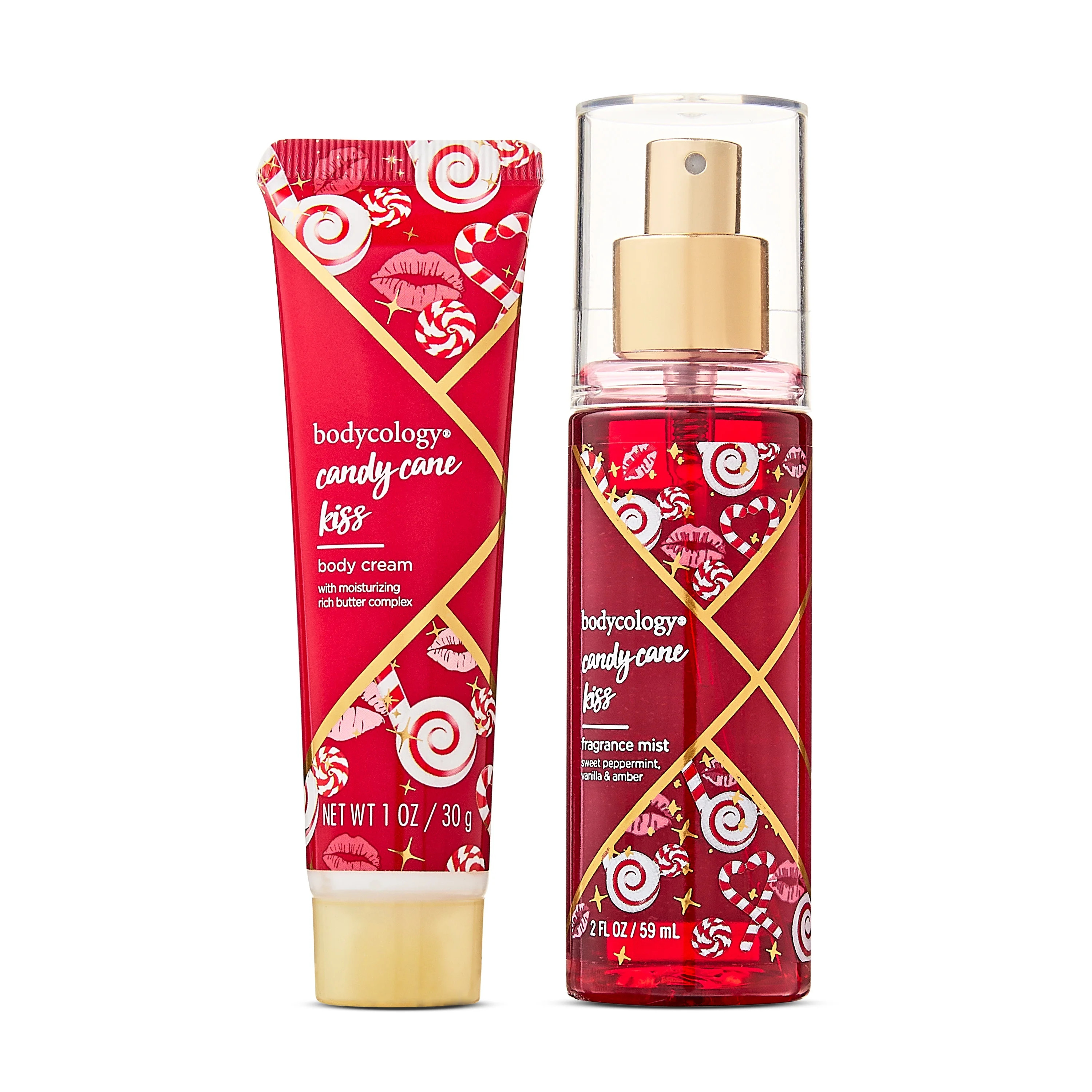 Bodycology Candy Cane Kiss Stocking Stuffer Duo, 2 Pieces | Walmart (US)