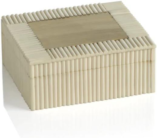 Zodax Maha Bone Chips and Brass Box (White) | Amazon (US)