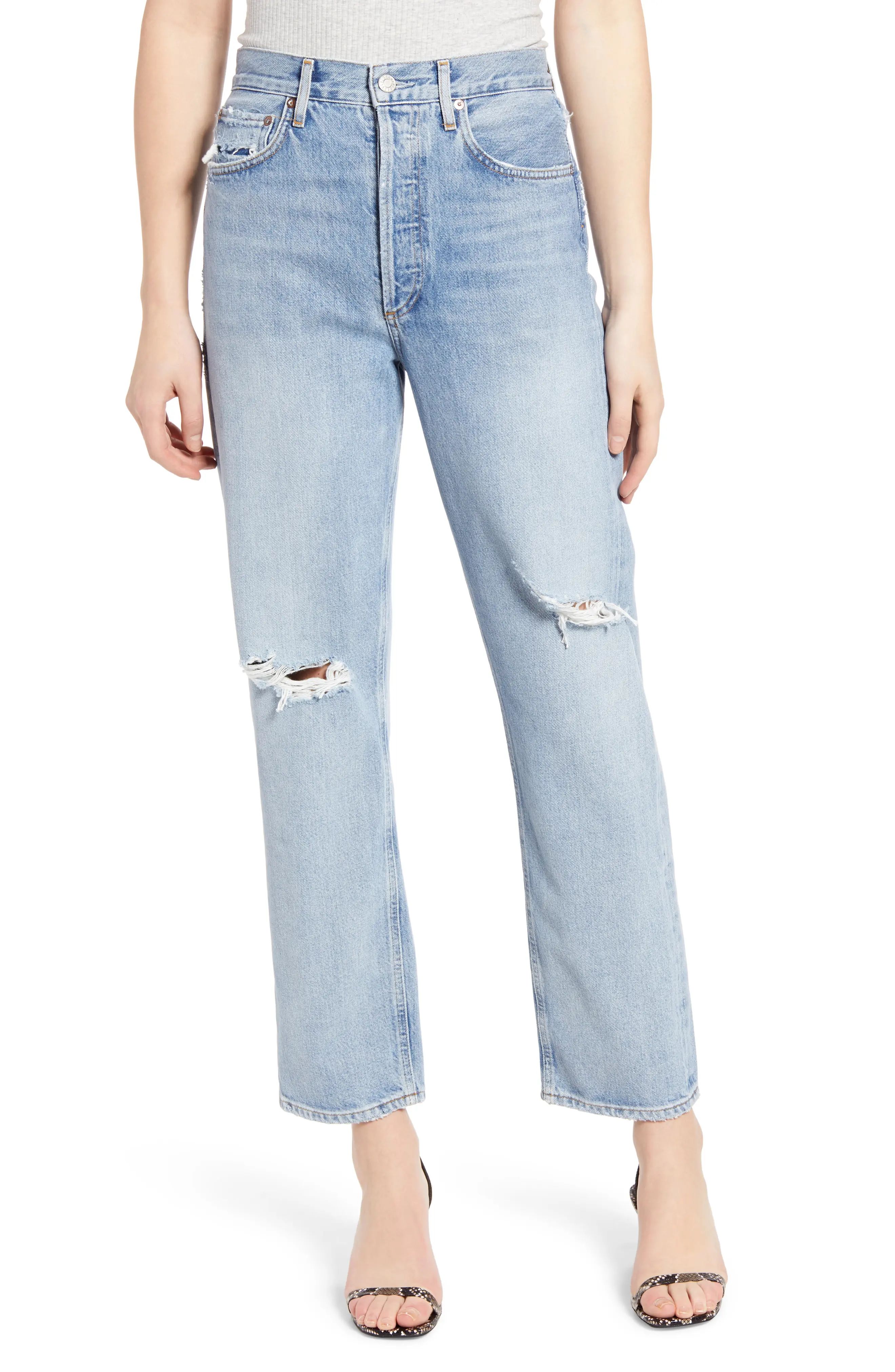 Women's Agolde '90S High Waist Loose Fit Jeans, Size 32 - Blue | Nordstrom