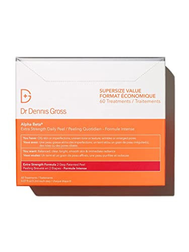 Dr. Dennis Gross Alpha Beta Extra Strength Daily Peel – 2-Step Exfoliating Pads for Enhanced Anti-Aging, Smoother Skin, and Radiant Complexion, 60 Treatments | Amazon (US)