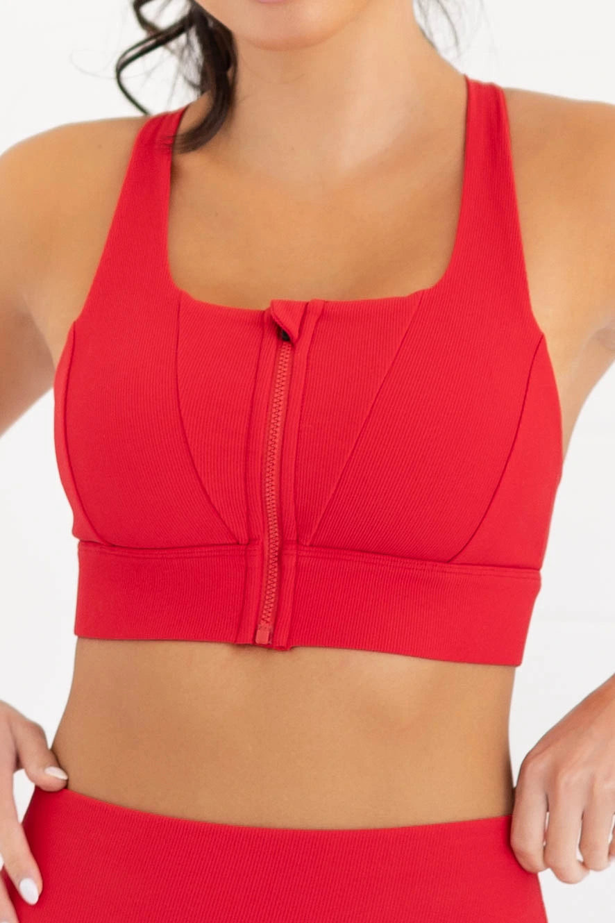 Ribbed High Support Bra | Volare Fitness