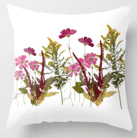 Dried pressed wildflower pillow for #springdecor #homedecor #bedroom 

#LTKSeasonal #LTKunder50 #LTKhome