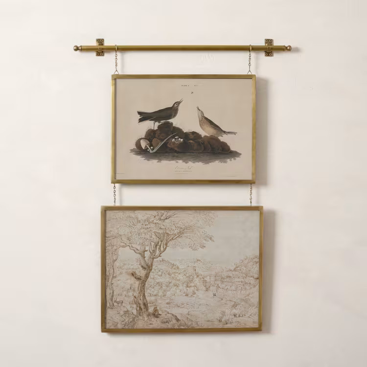 Colleen Brass Rail Double Picture Frame | Magnolia