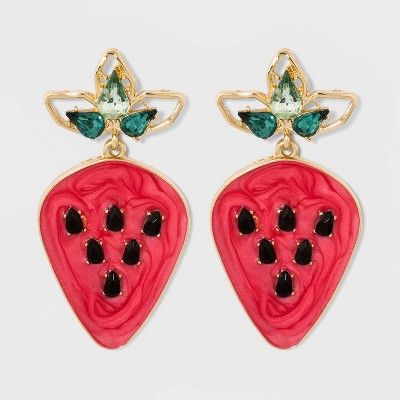 SUGARFIX by BaubleBar Strawberry Drop Earrings - Red | Target