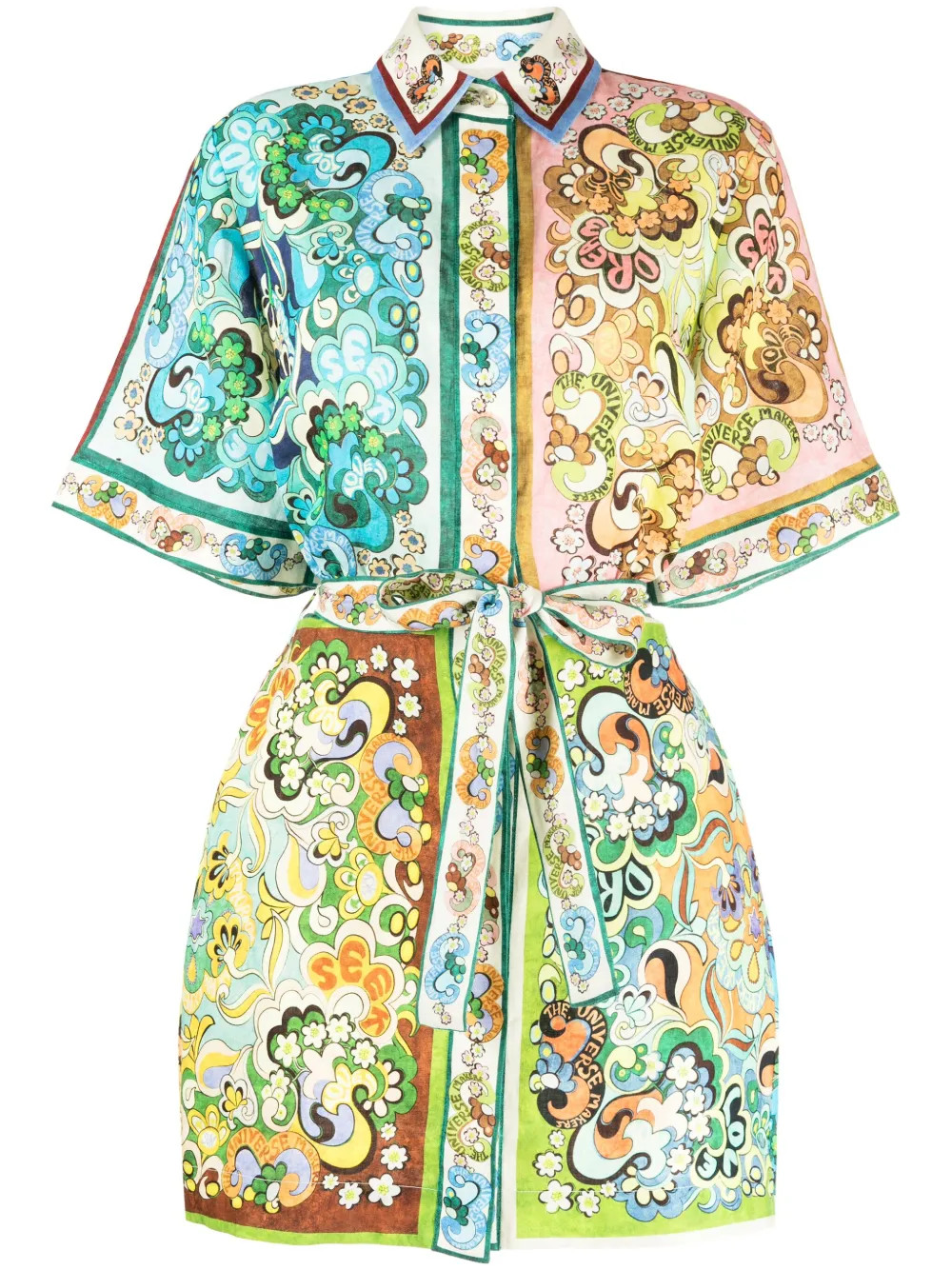 ALEMAIS Dreamer Linen Minidress - Farfetch | Farfetch Global