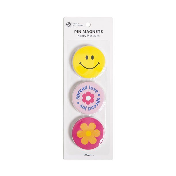 U Brands 3 Count Round Magnets, Happy Horizons, Assorted Patterns, 5881U | Walmart (US)