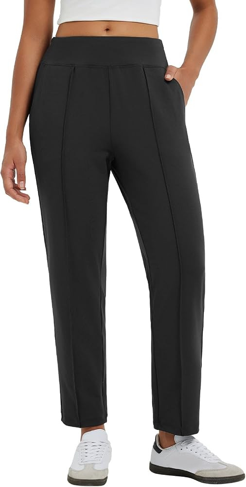 baleaf Womens Travel Pants Stretch Ankle Pants with Pockets | Amazon (US)