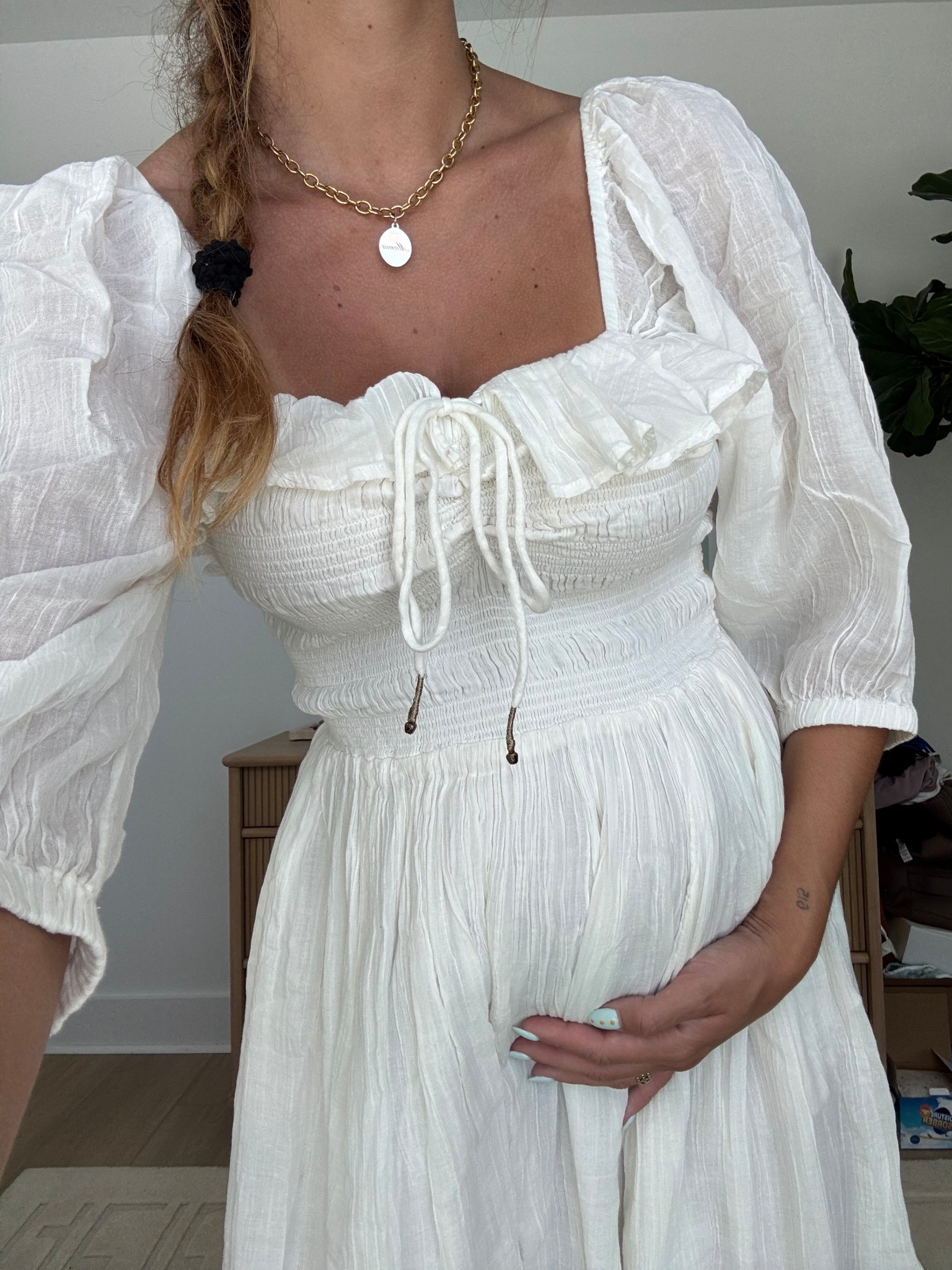 bump friendly midi dress🕊️ perfect for pregnancy announcement photos or a baby shower! wearing size S at 5 months pregnant (material is very stretchy and comfy on the bump)

mom fashion, first time mom, mom to be style, new mom outfit, bumpfit, bump outfit inspo, summer bump look, pregnant summer style, free people dress, maternity dress, baby shower dress, girl mom outfitt

#LTKBump #LTKStyleTip #LTKSeasonal