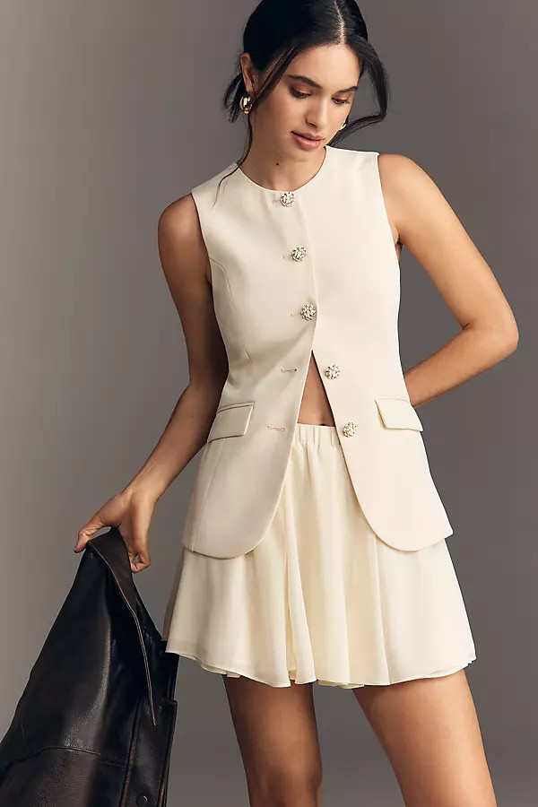 ASTR The Label Christen Long Line Vest Mini Dress | Anthropologie (US)