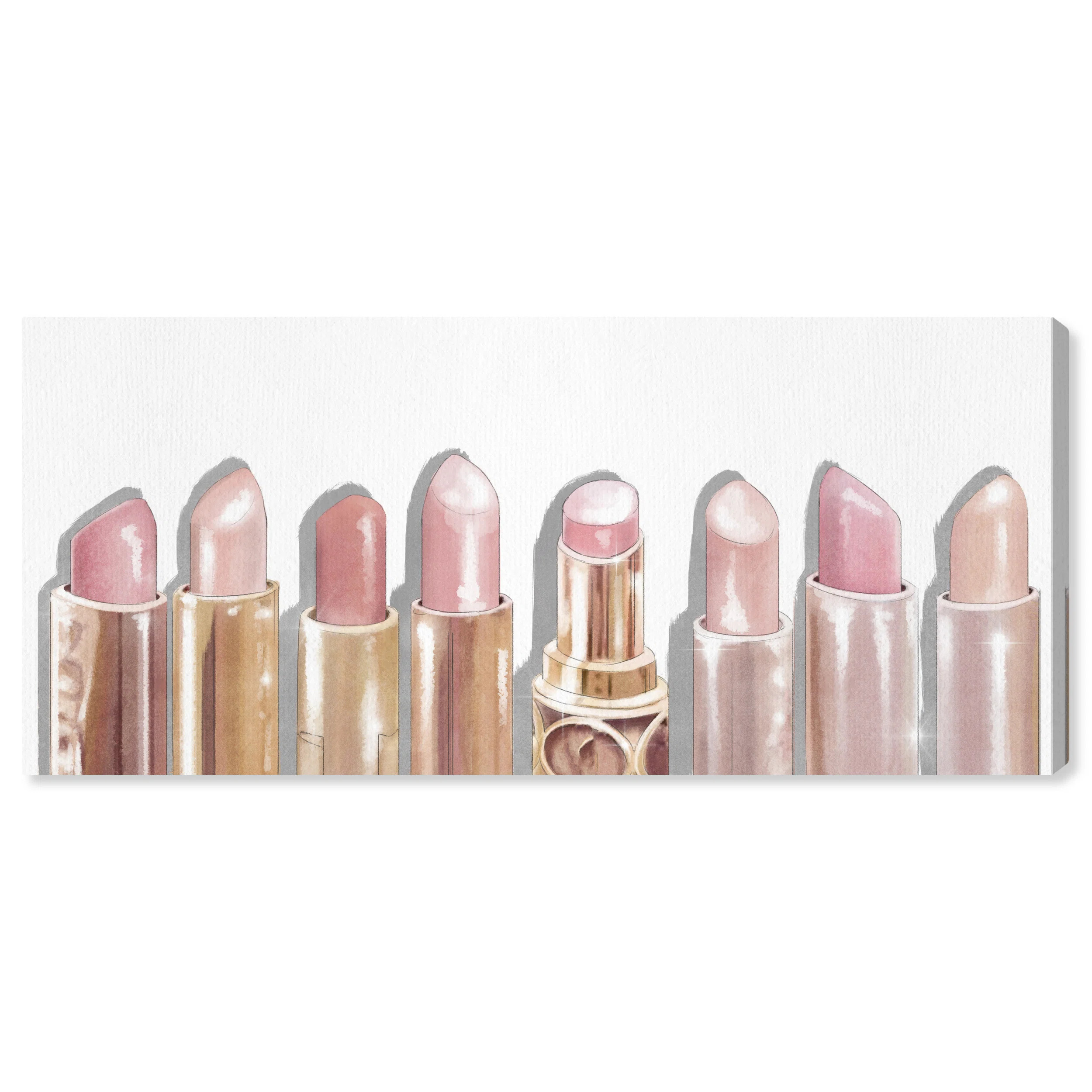 Mercer41 Lipstick Shades Fashion and Glam Makeup by Oliver Gal - Graphic Art Print on Canvas & Re... | Wayfair North America