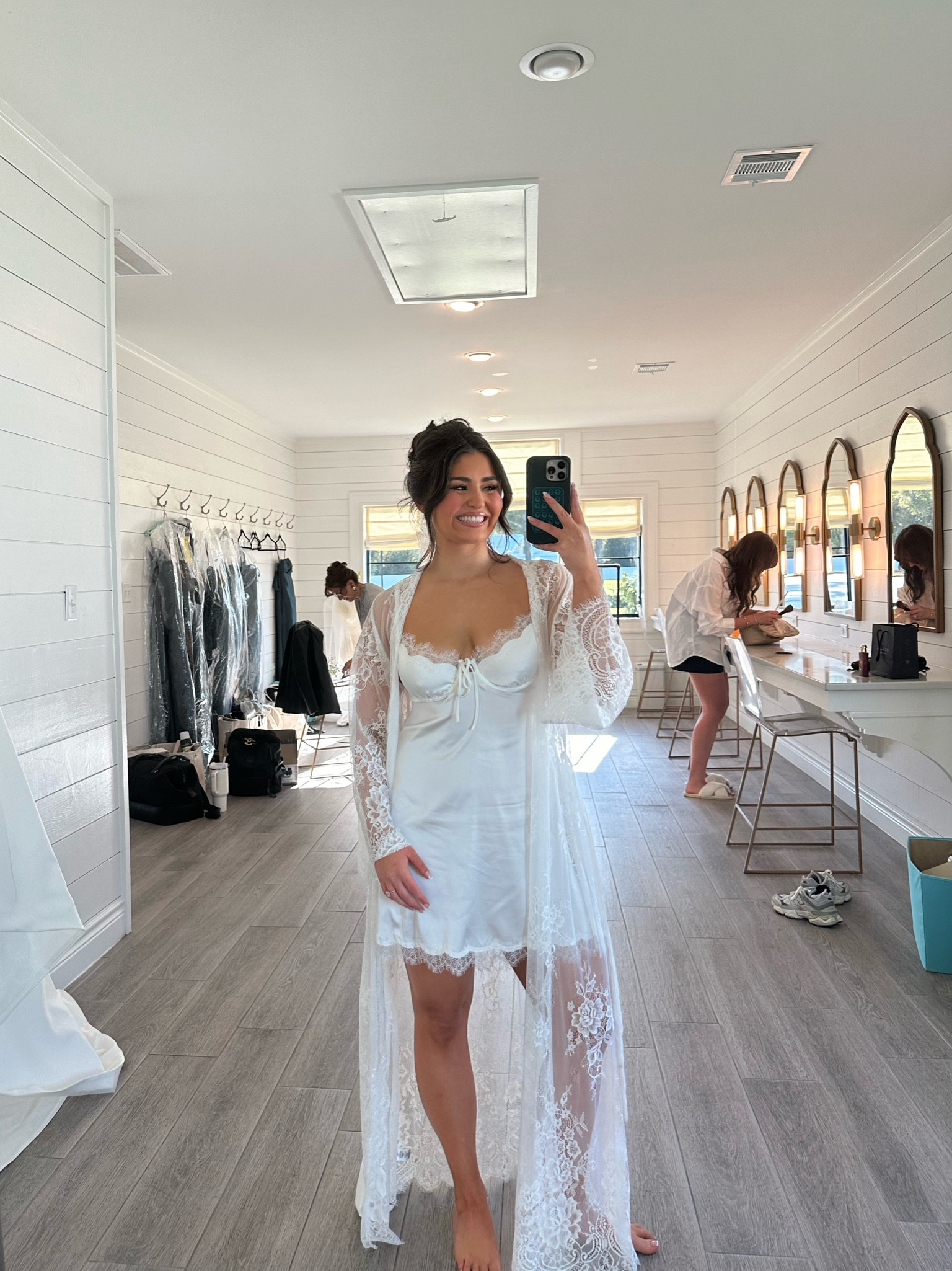 Bridal getting ready outfit 🤍 LOVED this lace robe and this little slip was a perfect match!!

Bridal chemise, white chemise, white slip dress, bridal getting ready outfit and robe, bridal robe, white lace robe, bridal morning outfit 

#LTKWedding