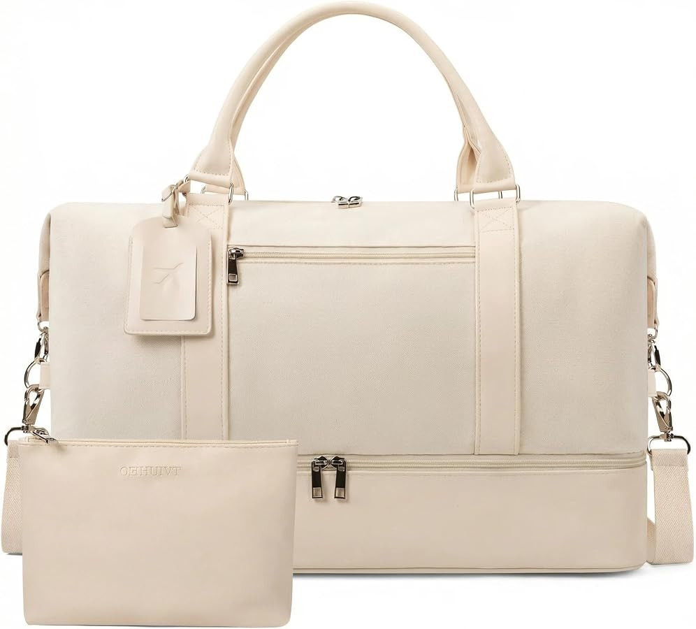 Women's Weekender bag Travel Duffel Bag with Shoe Compartment 21-inch Airline-Approved Carry-On, ... | Amazon (US)