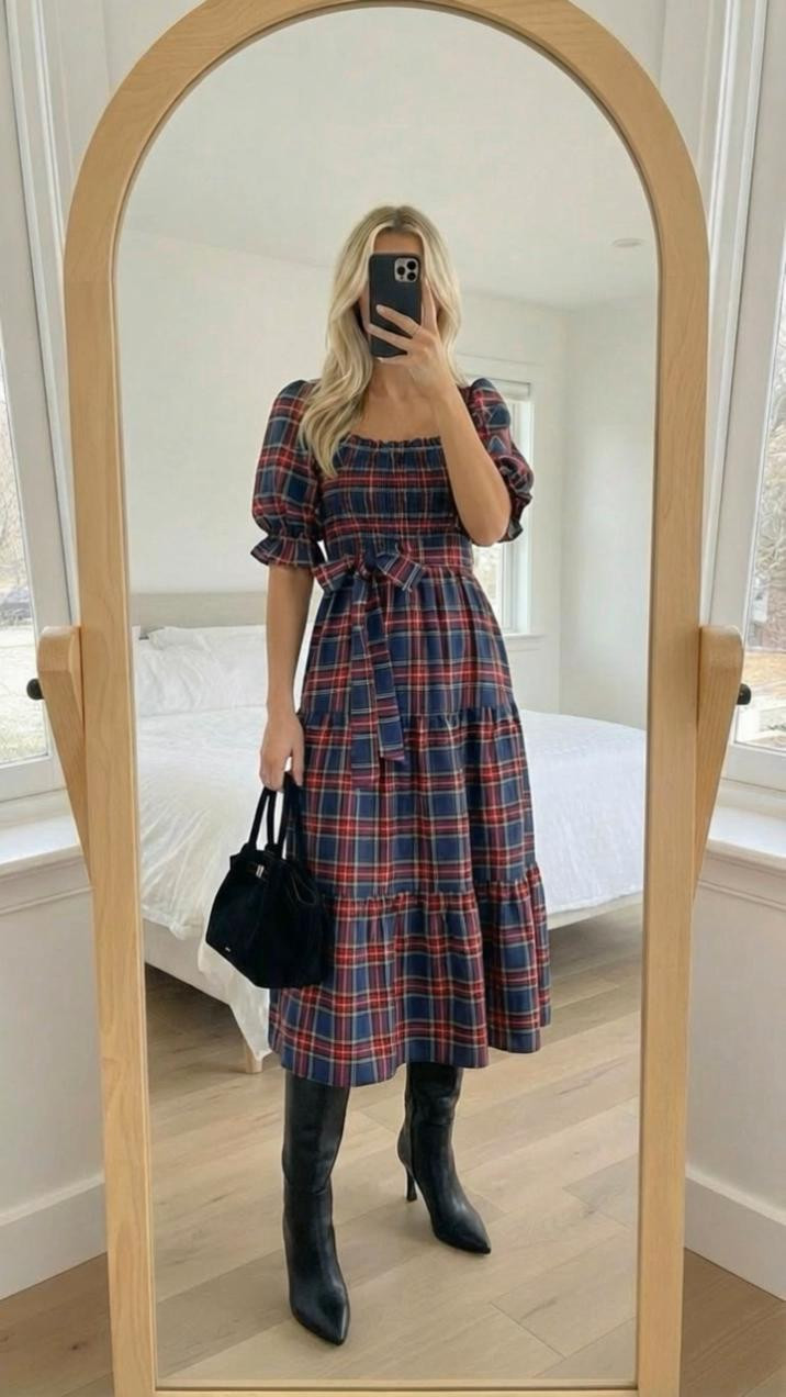 Holiday plaid but make it chic 🎄✨
This full-length plaid holiday dress is giving classic, cozy, and totally festive — balanced perfectly with sleek black leather knee-high boots for that modern, polished edge. The kind of outfit that works for family photos, holiday parties, school events, church, or any December moment where you want to look timeless but still stylish.

plaid holiday dress, long plaid dress outfit, winter dress ideas, black leather knee high boots, festive outfit inspo, Christmas style, classic holiday look, elegant winter fashion, Amazon holiday outfits, cozy chic holiday dress.


#LTKHoliday #LTKOver40 #LTKgrwm