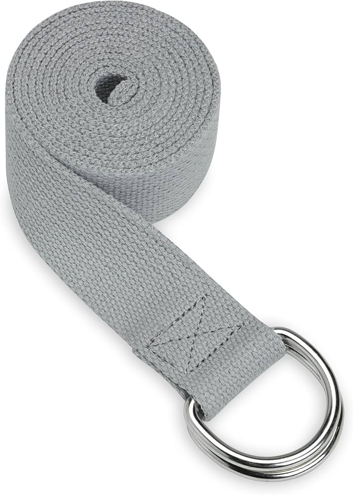 Gaiam Yoga Strap Premium Athletic Stretch Band with Adjustable Metal D-Ring Buckle Loop | Exercis... | Amazon (US)