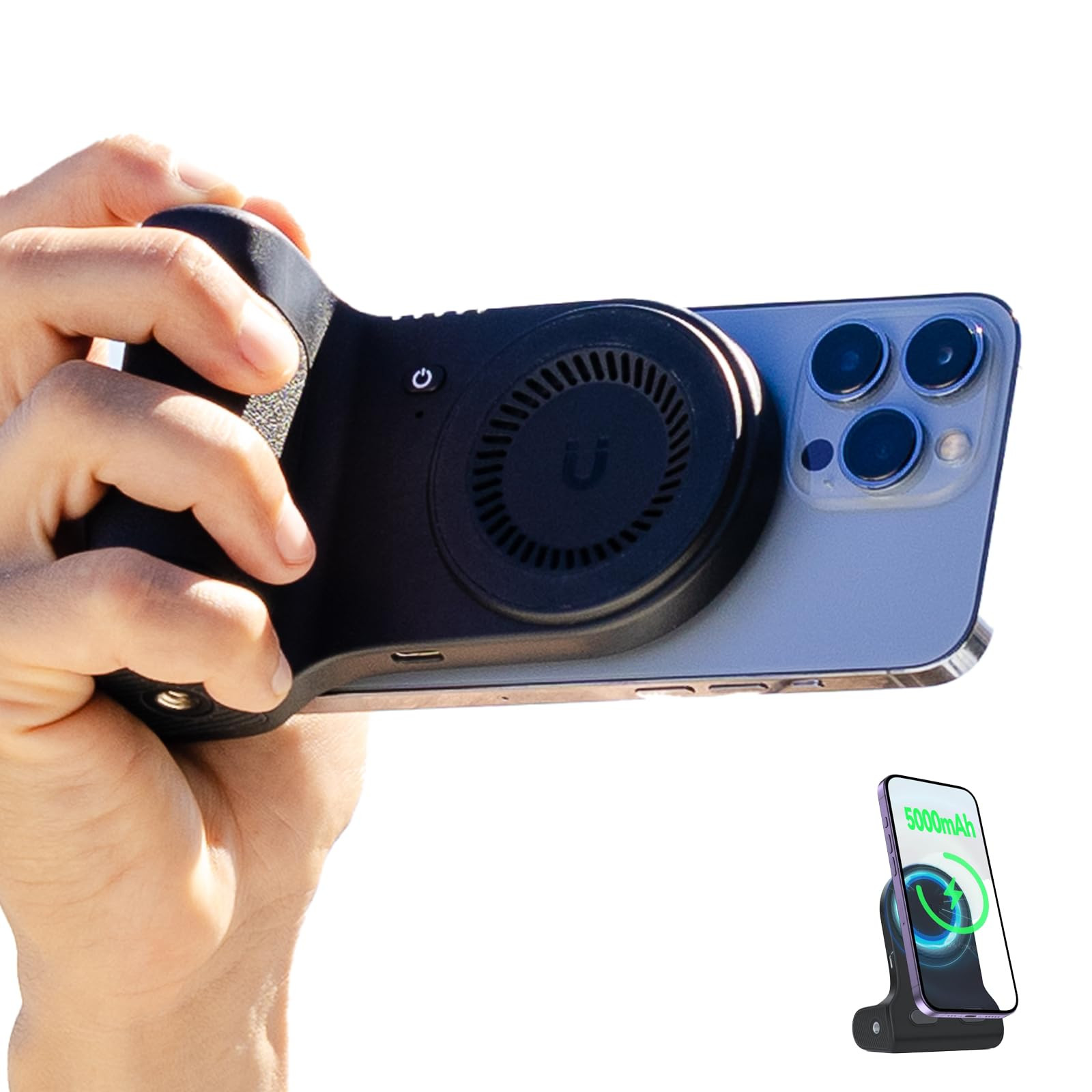 KraftGeek Magnetic Phone Stand Camera Grip with Wireless Charging & Bluetooth Shutter, Stand for ... | Amazon (US)