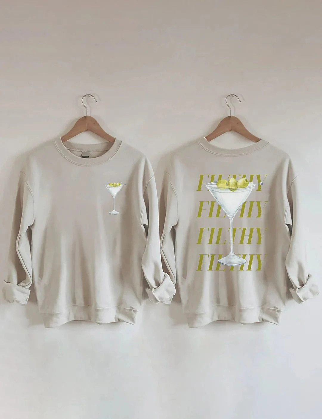 Filthy Martini Sweatshirt, Dirty Martini Lover Gift, Bachelorette Party Shirt, Martini Sweater, T... | Etsy (US)