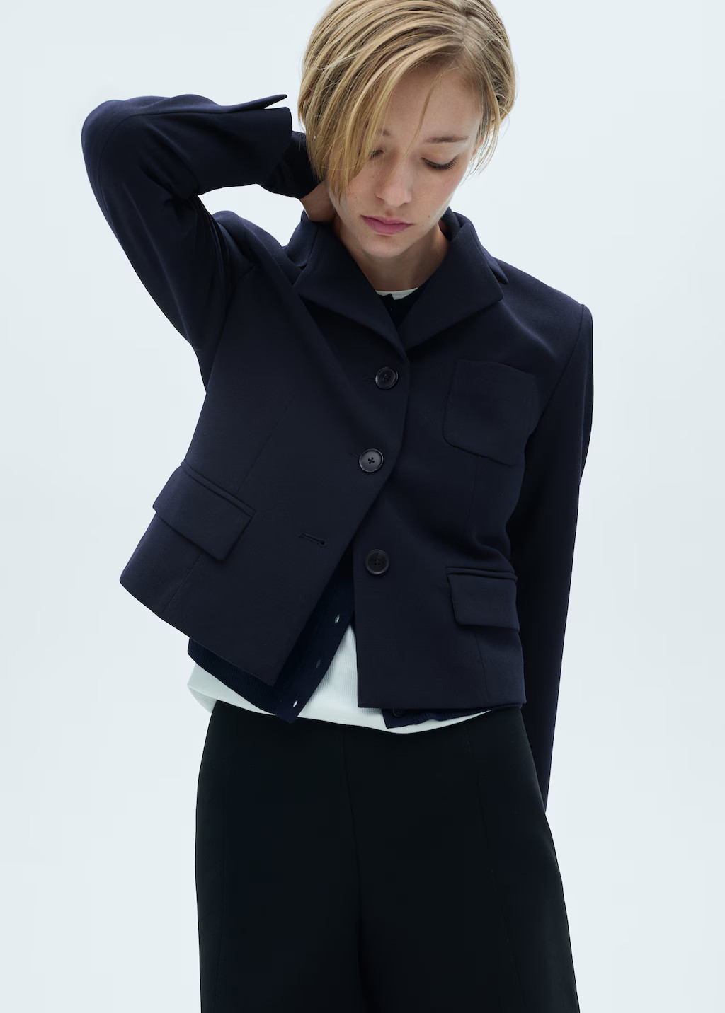 Cropped jacket with buttons - Women | MANGO USA | Mango (US/MX/AU)