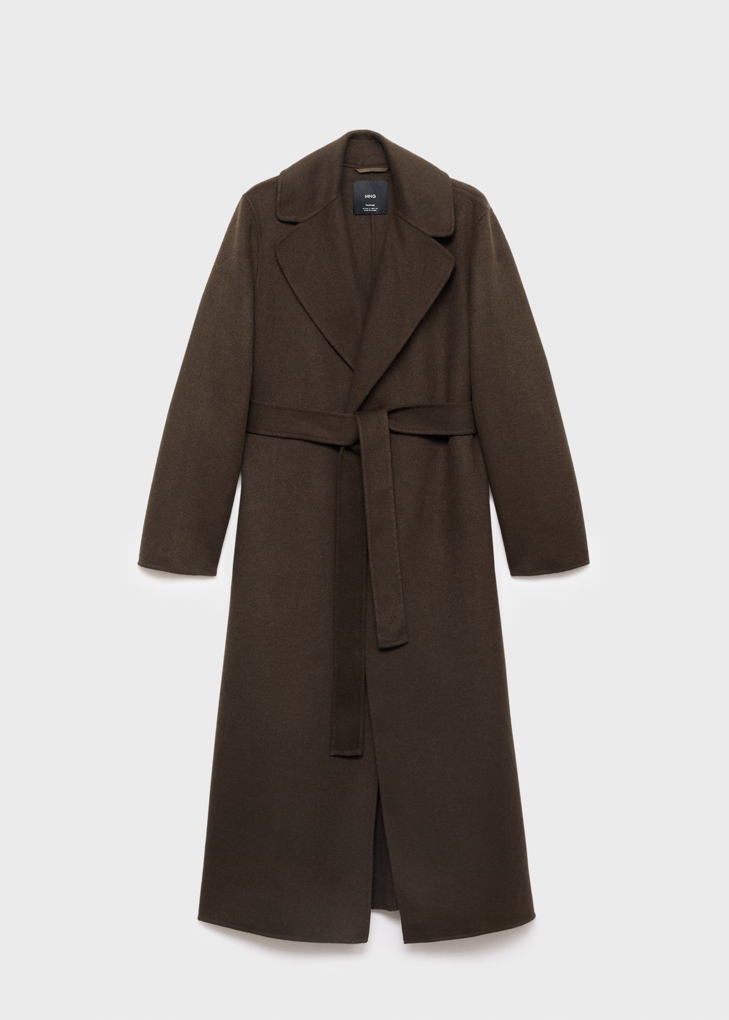 Handmade wool coat with belt | MANGO (UK)