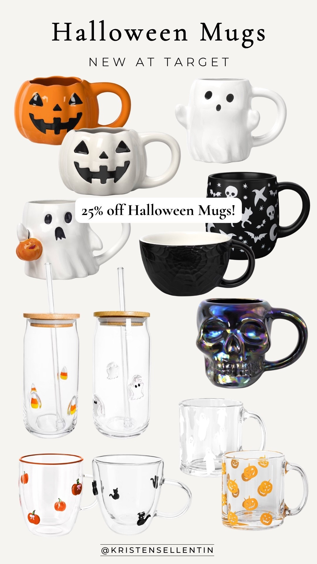 Halloween mugs @Target are 25% off right now-most now $3.75!
