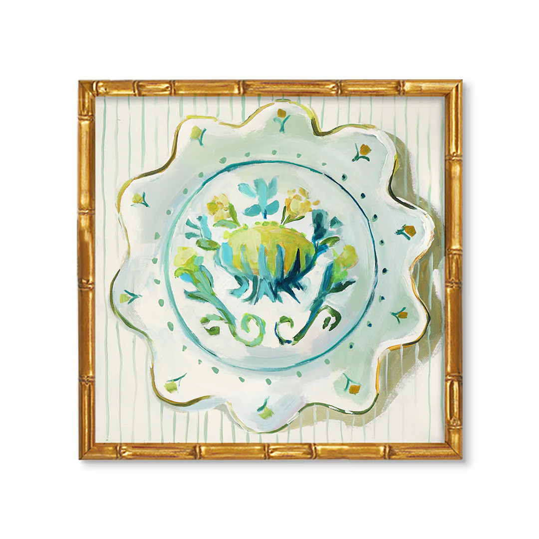 Decorative Plate Art Print No. 9 | Jenny Westenhofer Vintage Plate Wall Art | Urban Garden Prints