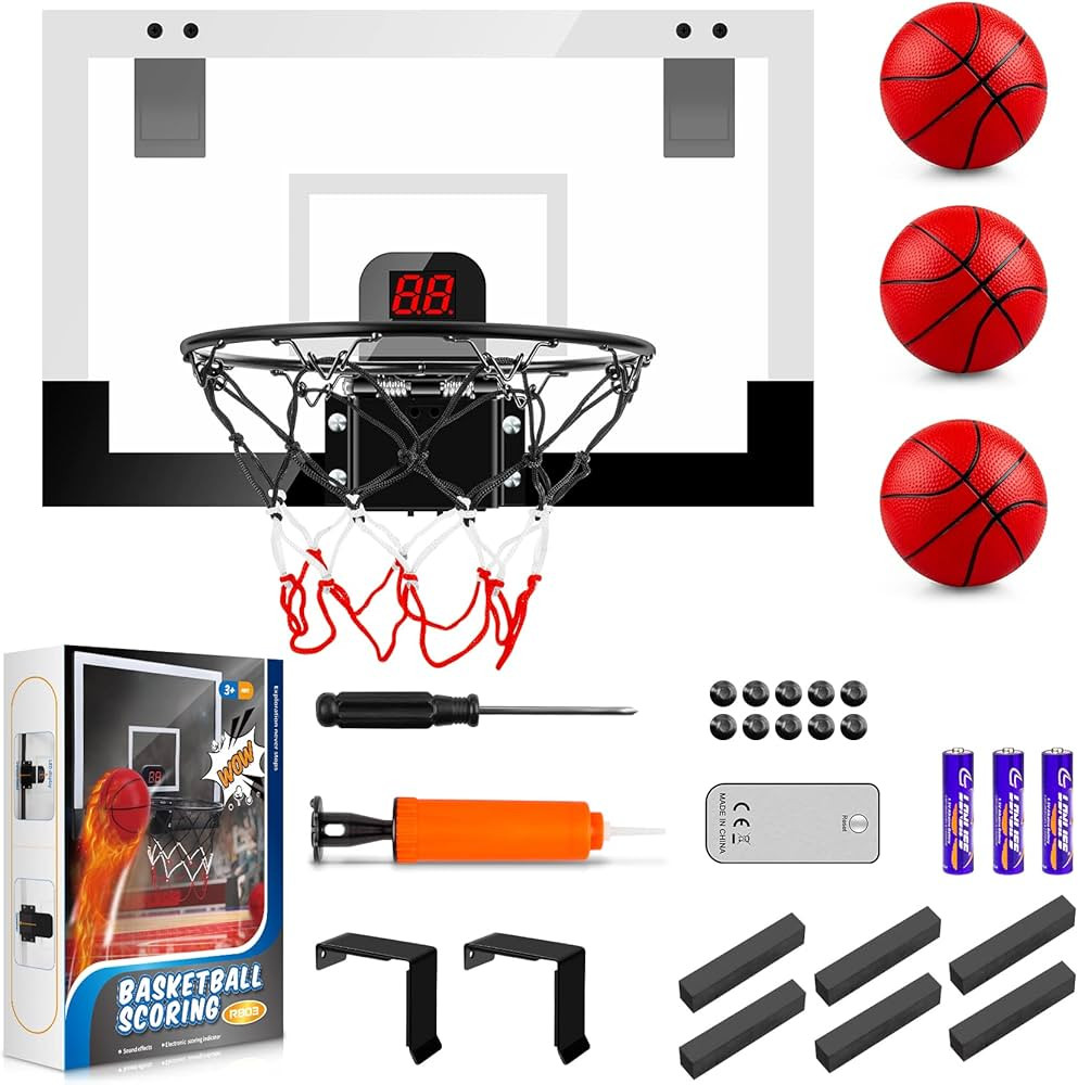 Indoor Basketball Hoop Fan Backboards for Teens and Adults Door Room Basketball Hoop Mini Hoop wi... | Amazon (US)