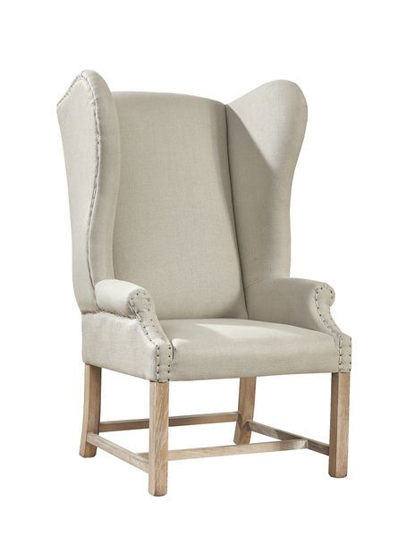 Grand Linen Wingback Chair | Scout & Nimble