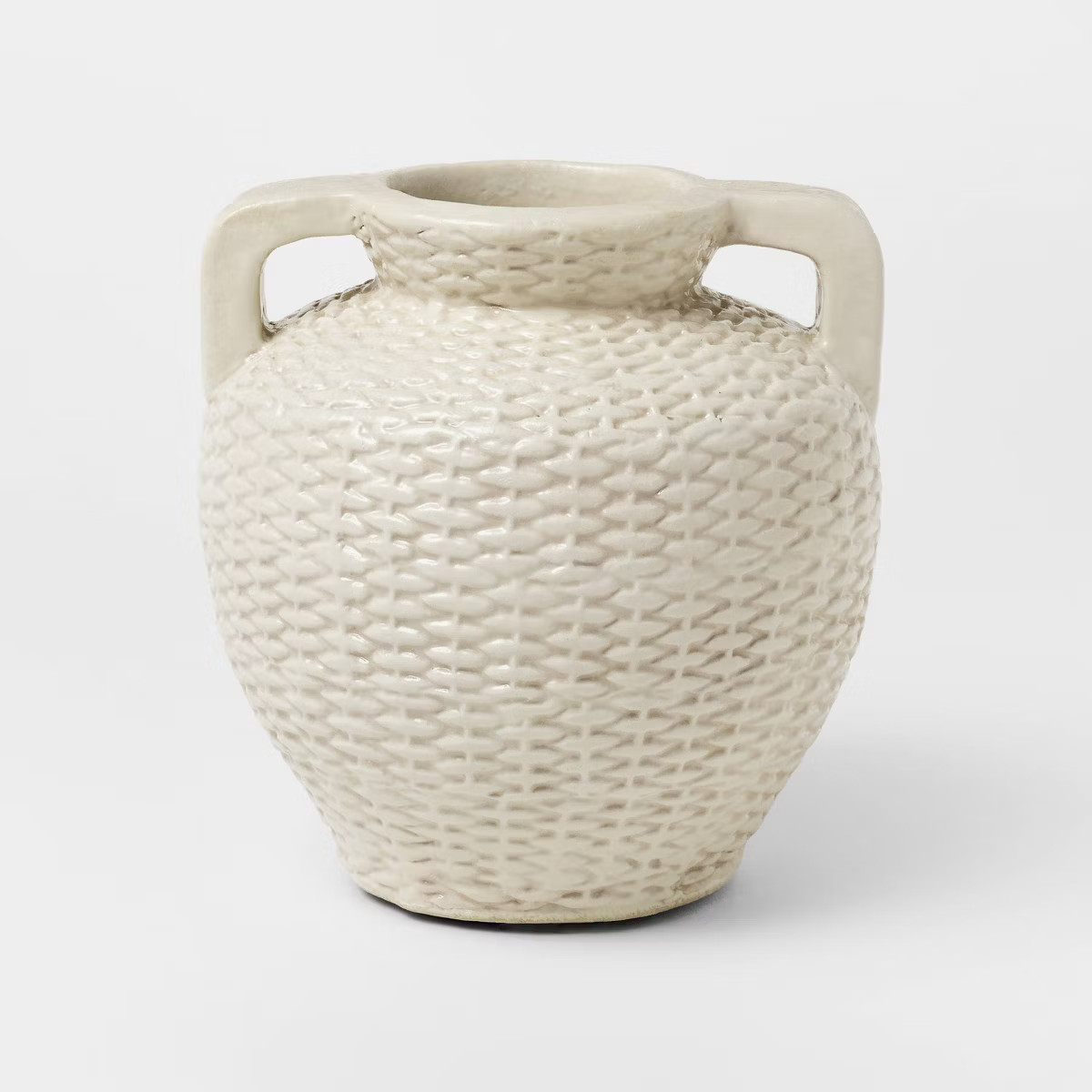 Woven Texture Ceramic Vase Cream - Threshold™ designed with Studio McGee | Target