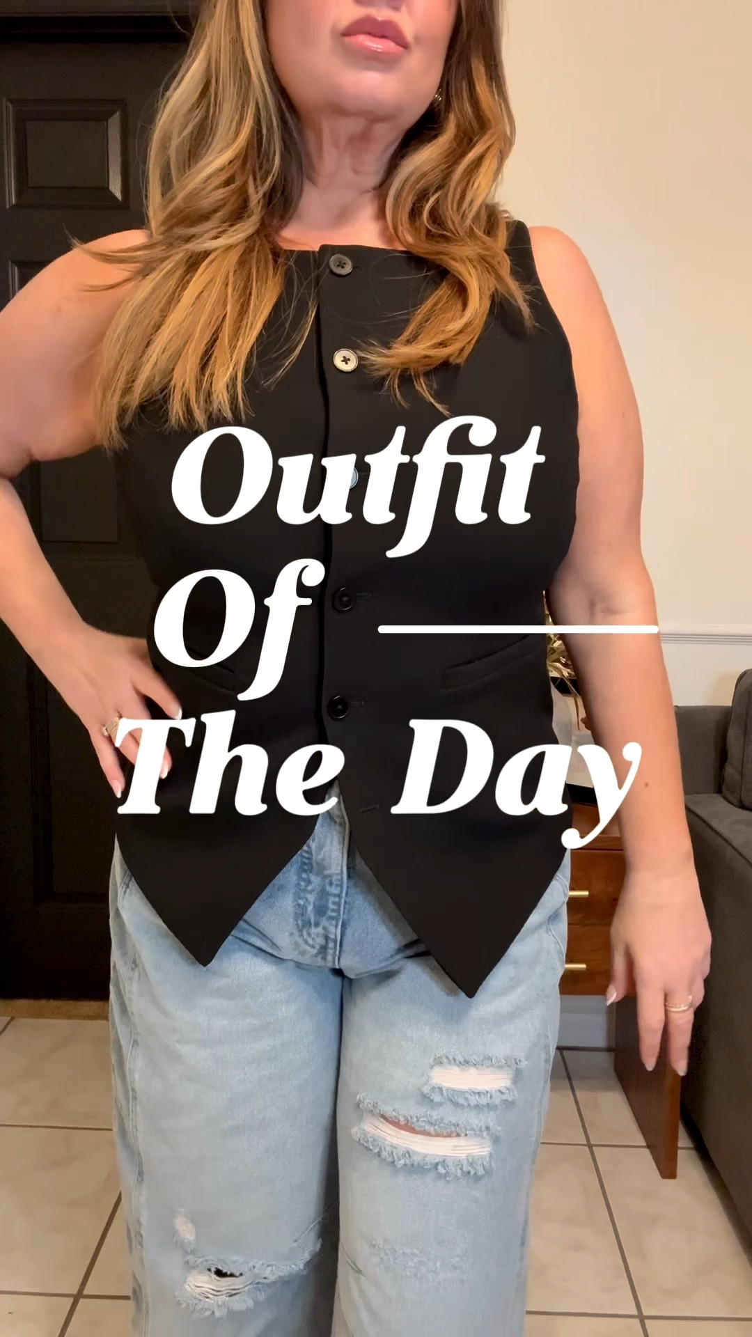 Loving this vest from @Express and these barrel jeans that look like FP but 1/4 of the price! 🤭

Sizing: 
Vest Large 
Jeans 12 

#LTKMidsize #LTKootd #LTKOver40
