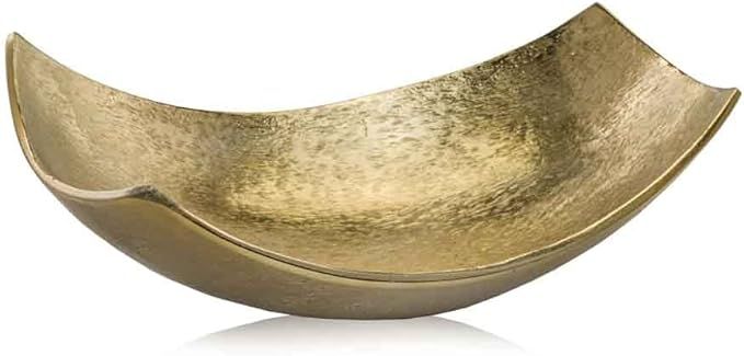 Modern Day Accents 3534 Cucha Small Scoop Gold Bowl, Shiny, Aluminum, Tabletop, Accent Piece, Cen... | Amazon (US)