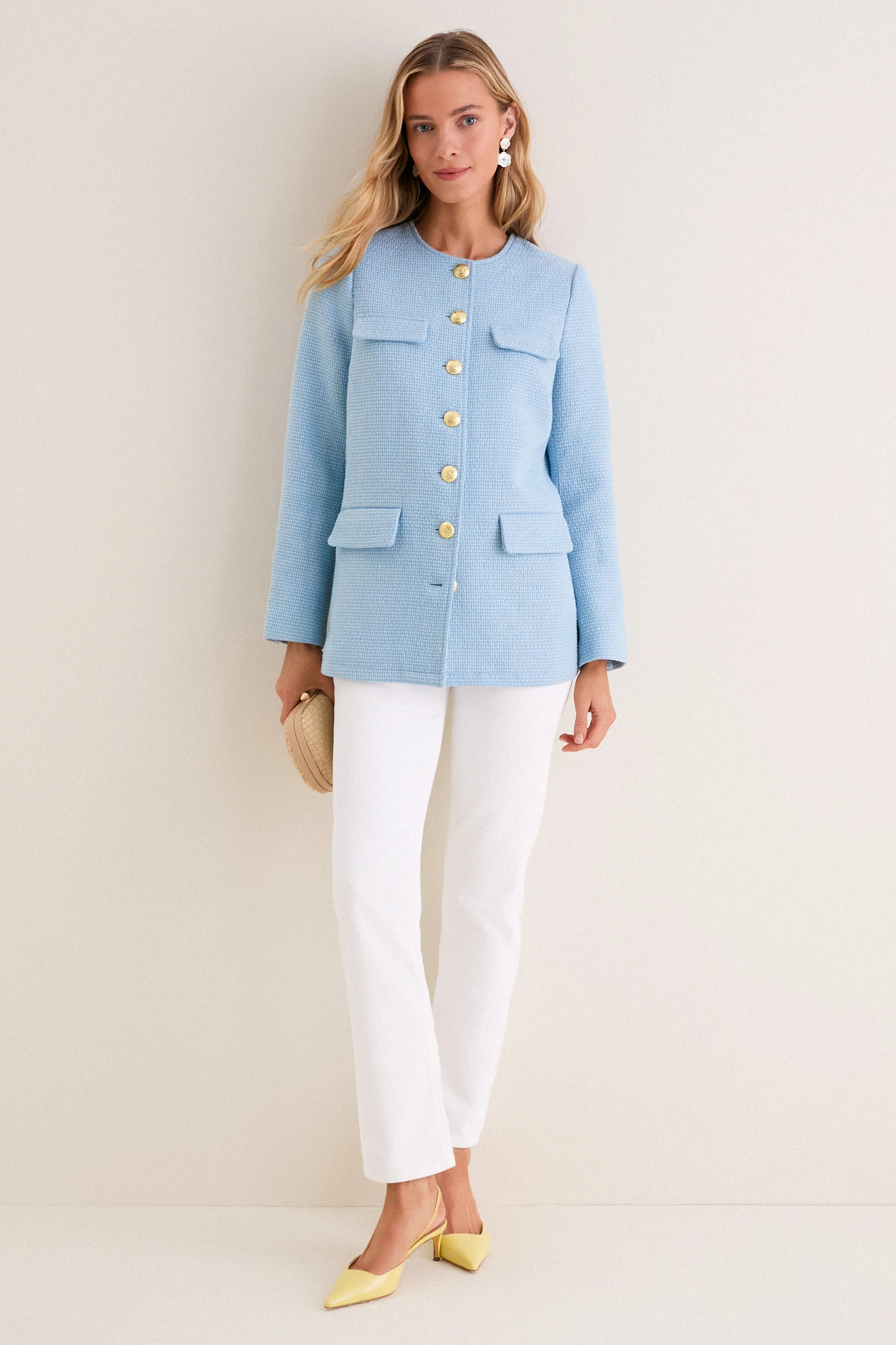 Light Blue Tweed Jennings Jacket | Tuckernuck (US)