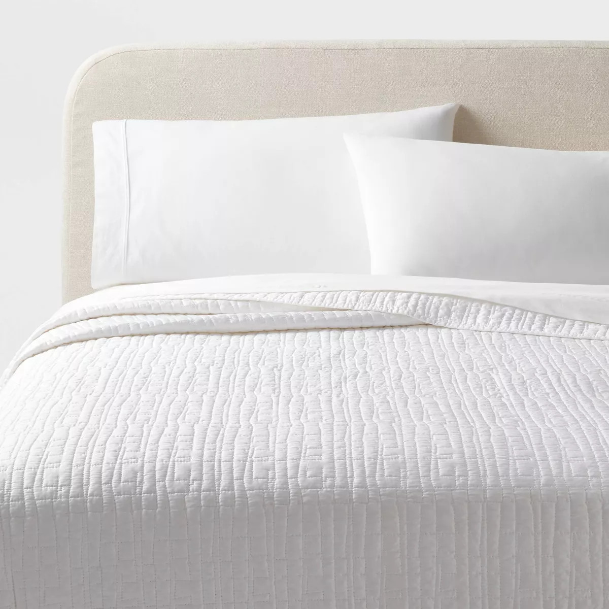 Full/Queen TENCEL® Quilt White - Threshold™: OEKO-TEX Certified, Lightweight, Cooling Comfort ... | Target
