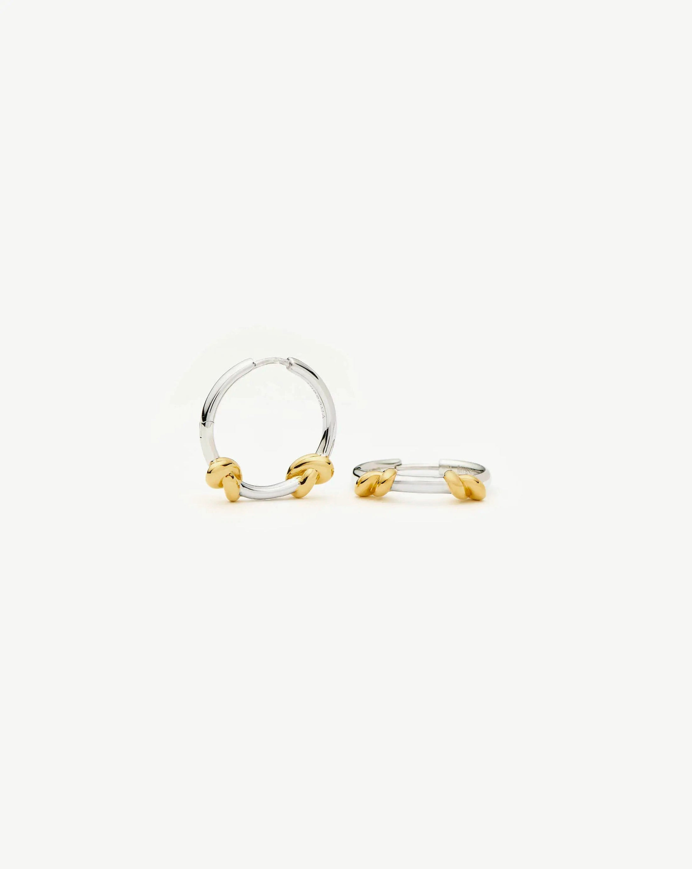 Lucy Williams Knot Small Hoop Earrings | Mixed Metal Earrings | Missoma UK